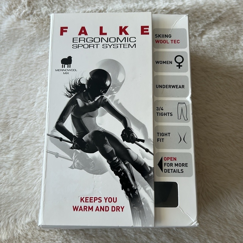 Falke Ergonomic Sport System Wool Tech 3/4 Tights Black